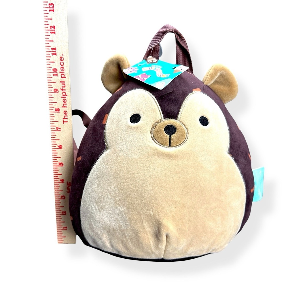 Squishmallows 10"‎ Hans Hedgehog Squish Backpack Kelly Toys Bag W/ Tags - Picture 12 of 13